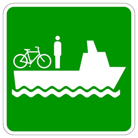 Sign Solutions Usa Passenger Only Ferry (Symbol), Aluminum, 24 in x 24 in DUS08DWT2424I3-10